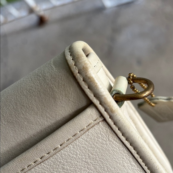 White/bone Vintage Coach convertible clutch shoulder bag - Picture 7 of 16